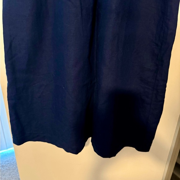 Sezane Navy Smocked Linen Blend Dress size 38 (6) - Picture 15 of 15